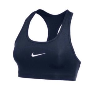 Nike Navy Blue Medium Support Non Padded Swoosh 2.0 Sports Bra Size Large